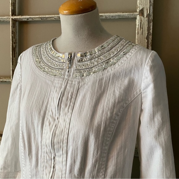 JM Collection jacket embellished with sequins and beads - Picture 2 of 6